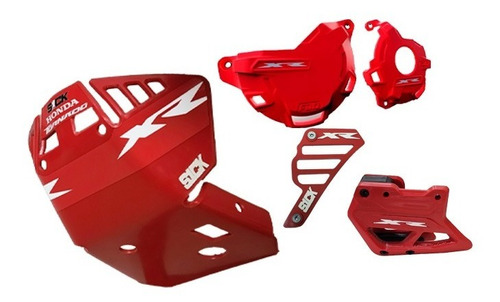 Pack Protecciones Motor Rojo Xr250 + Guía Cadenatornado Shop