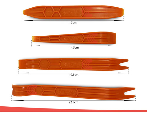 Imagem 3 de 6 de Kit Espatulas De Nylon - Desmontar Painel E Portas De Carro