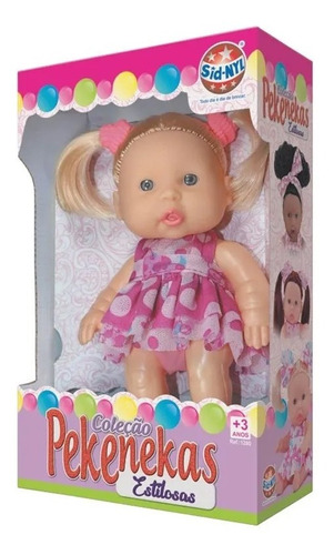 Boneca Baby Coleção Pekenekas Estilosas Sid Nyl Branca