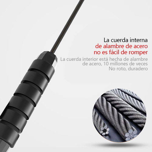 Imagen 3 de 6 de Cuerda Para Saltar, Fácil De Regular, Básica De Crossfit