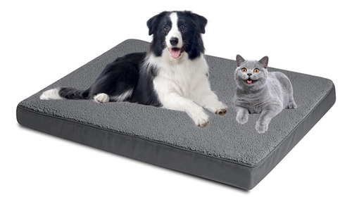 Cama Medio Para Perro Pets  Color Negro/ Gris Resistente