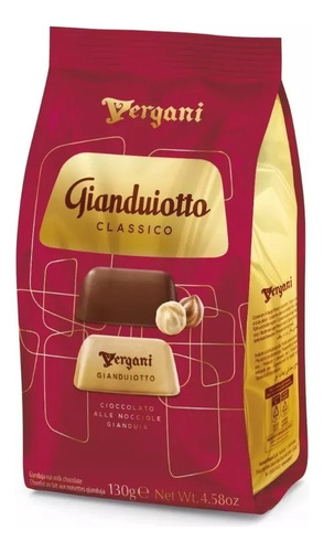 Bombones Italianos Vergani Guianduiotto Clasico Chocolate A Base Crema Gianduia 130g