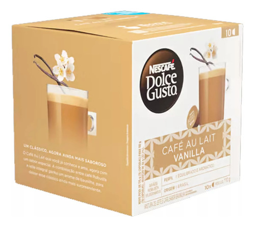 Capsulas Dolce Gusto Nescafé Au Lait Vanilla Delicioso Aroma