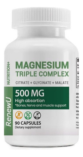 Magnesium Triple( Citrato, Glicinat - Unidad a $722