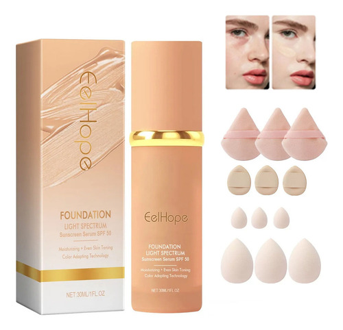 - Bases De Maquillaje Acabado Mate Liquid + Juego De 12