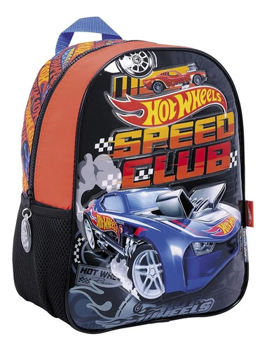 Mochila Escolar Infantil 12' Espalda Hot Wheels Speed Club