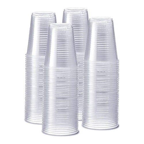 50 Vasos Transparentes Sin Tapa Desechables 230ml Resistente