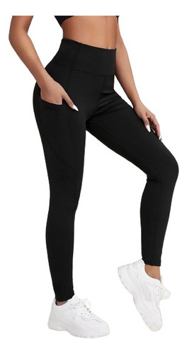 Leggins Negro Shein Con Bolsillos Para Telefono