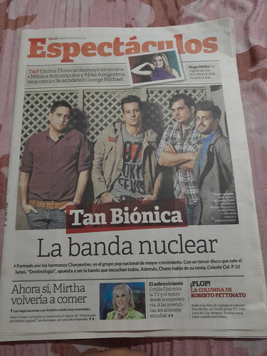 Suplemento Clarin Espectáculos Tan Bionica Emilio Disi 2013