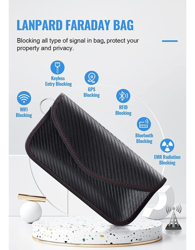 Funda Para Tarjetas Faraday, Llaves De Coche, Bloqueador De