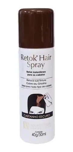 Retok Hair Spray Disfarça Calvice E Cabelo Brancos Anaconda