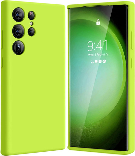 Funda Para Samsung Galaxy S23 Ultra De Silicona - Verde Fluo