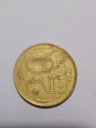 Raridade Moeda Anomala 20 Centavos Getúlio Vargas 1945 (Usado)