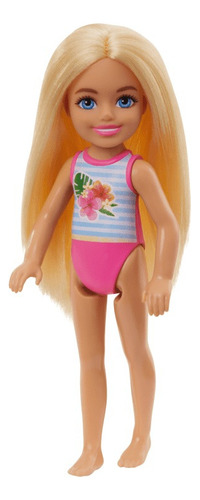 Chelsea Barbie Pequeña Con Traje De Baño Playero