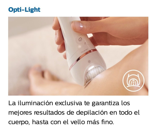 Imagen 6 de 10 de Depiladora Philips Inalámbrica + 7 Accesorios Bre730