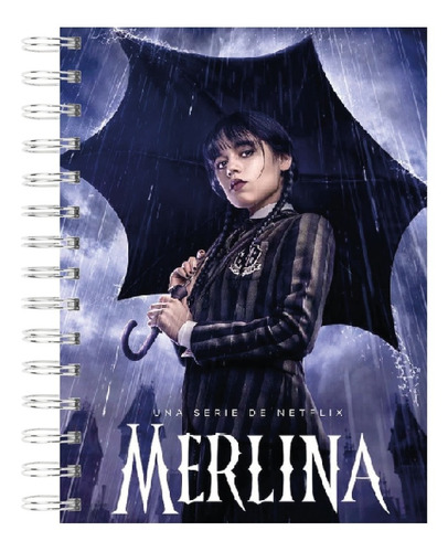 Cuaderno Merlina Wednesday Addams + Marcapáginas + Imán