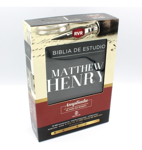 Biblia Rvr De Estudio Matthew Henry Piel Negro
