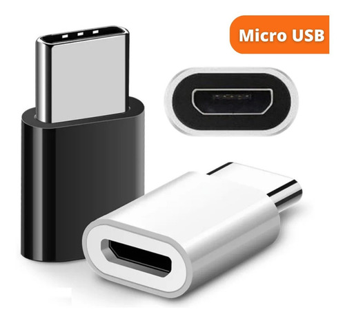 Convertidor micro USB 2.1 P/tipo C macho para teléfono celular, tableta y ratón