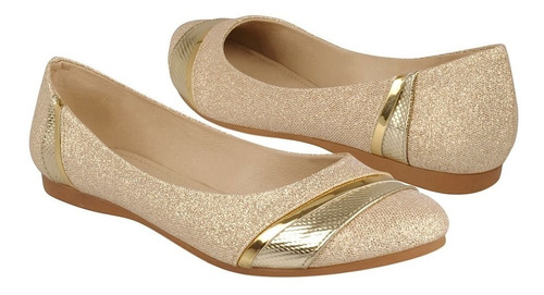 My Clasben Zapatos Dama Casuales 153016 Glitter Oro