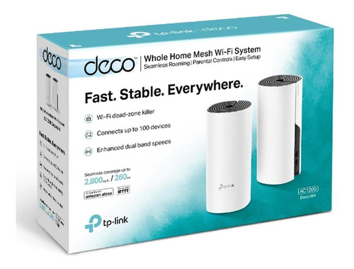 Imagen 2 de 3 de Access point, Router, Sistema Wi-Fi mesh TP-Link Deco Deco M4 V1 blanco y negro 100V/240V 2 unidades