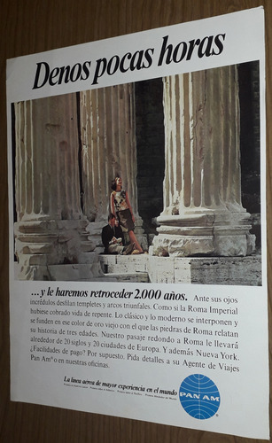 P598 Clipping Publicidad Línea Aérea Pan Am Año 1967 (Usado)