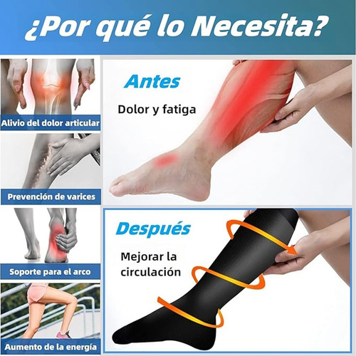 Medias Calcetines Compresión Varices Y Circulación Deportiva