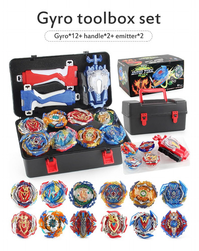 12 Peças Bey Battling Burst Gyros Tops 2 Sparking Launche...