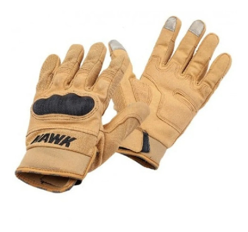 Guantes Moto Hawk Army Camel Full Finger Tactil Rpm