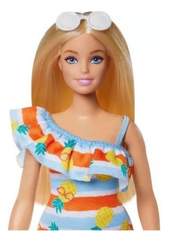 Barbie Loira Loves Ocean Vestido Tropical Grb35 Hlp92 Mattel