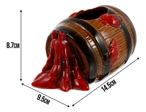 Vaso Coctel Bar Barril Cocktail Cangrejo Tragos 540 Ml