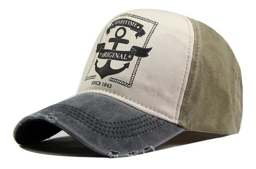 Gorra Trucker Ancla Regulable Jean Vintage Estampada Importa