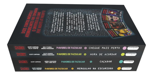 Box Pavores De Fazbear: Five Nights At Freddy's - Vols. 1-4, Mergulho Na Escuridão & Caçador & Hora De Acordar & Chegue Mais Perto (coleção Completa Dos Contos De Terror De Fnaf) Português Capa Comum