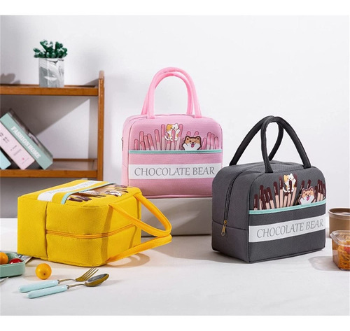 Lonchera Bolso Térmico Colación Kawaii Chocolate Bear