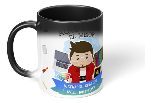 Taza Magica Cambia Color  El Mejor Diseñador Grafico