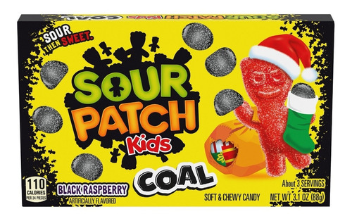 Gomitas Sour Patch Kids Coal Black Raspberry Soft Chewy Imp