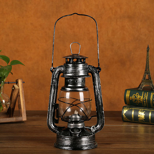 (bz) Lámpara De Aceite Led Vintage De Metal, Linterna Portát