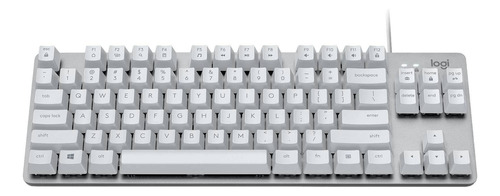 Teclado gamer Logitech K835 TKL QWERTY GX Red inglés US color blanco