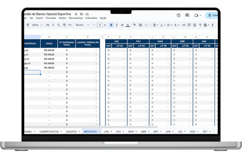 Planilha De Gestão De Banca De Apostas Esportivas Automática