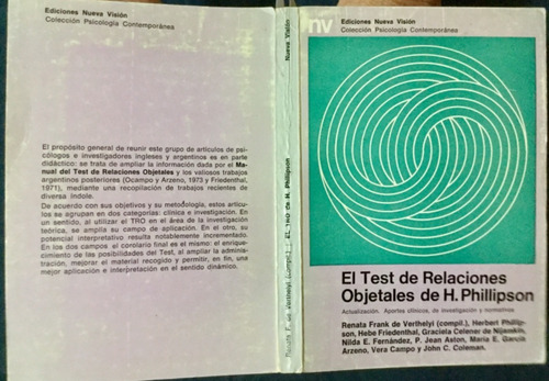 El Test De Relaciones Objetales De H. Phillipson. R. Frank