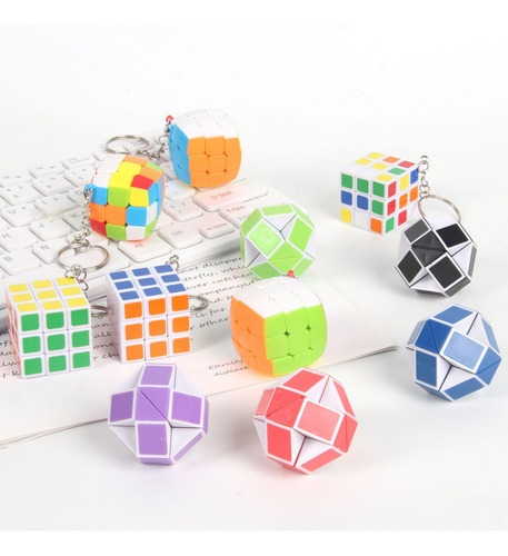 Llavero Zcube Mini Cubo De 3 Cm, Colorido Rompecabezas