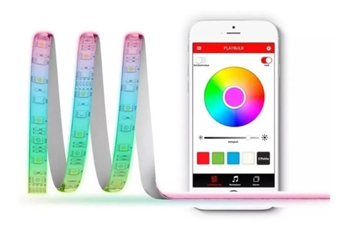 Tira De Led 5050 Rgb Bluetooth Control App Celular Fuente