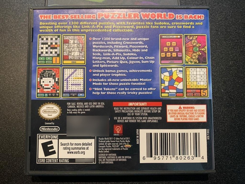 Puzzler World 2 Nintendo Ds (Usado)