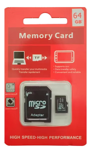  Memoria Micro Sd Con Adaptador Sd 64gb