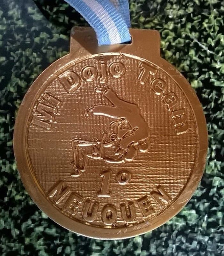 Imagen 5 de 6 de Medalla Metal Karate Taekwondo Yudo Box 50 Mm