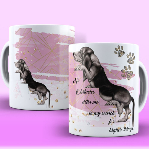 Caneca Pet Dog Basset Hound + Caixinha - Modelo 01
