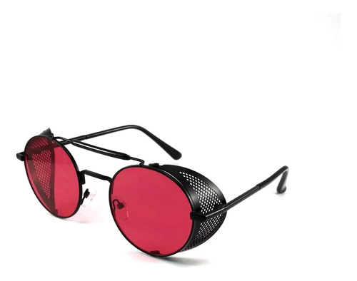 Gafas De Sol Steampunk Vintage Retro Goth Rojo Unisex