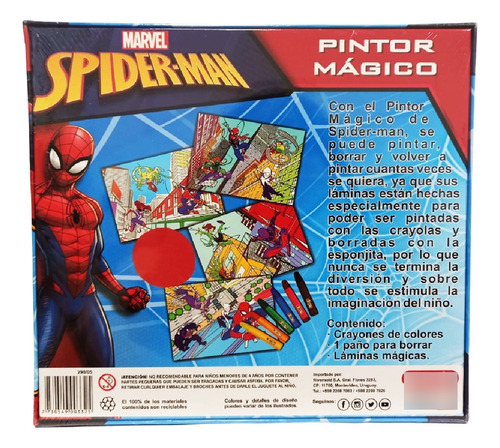 Juego Didacta Pintor Magico Spiderman Para Niños Marvel Febo
