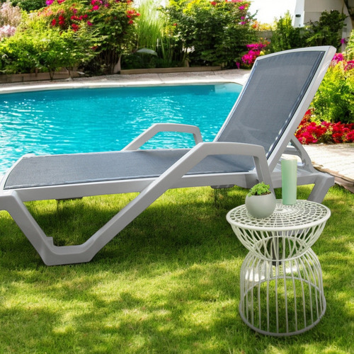 Camastro Ajustable Dos Posiciones Para Exterior Jardin Bek