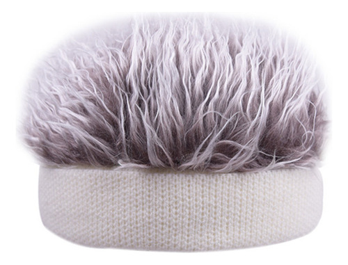 . (c) Gorro Corto Con Peluca Recta Sin Ala, Pelo Falso,