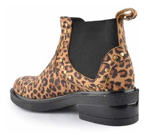 Imagen 4 de 5 de Botinetas Botines Botas De Mujer De Cuero Nara - Ferraro